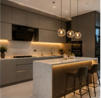 Sleek Modular Kitchen Design