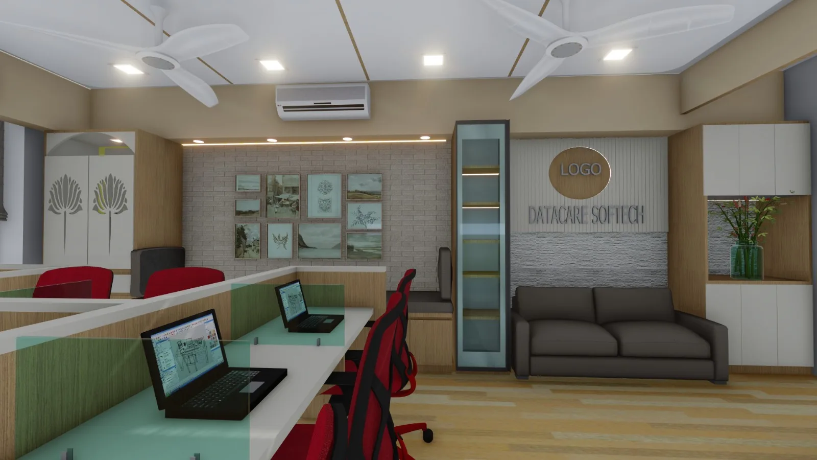 Aavartak Commercial Interior - Executive Cabin Desk & Panelling