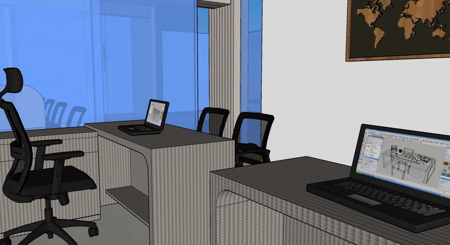 Aavartak Commercial Interior - Managerial Office Bay Interior