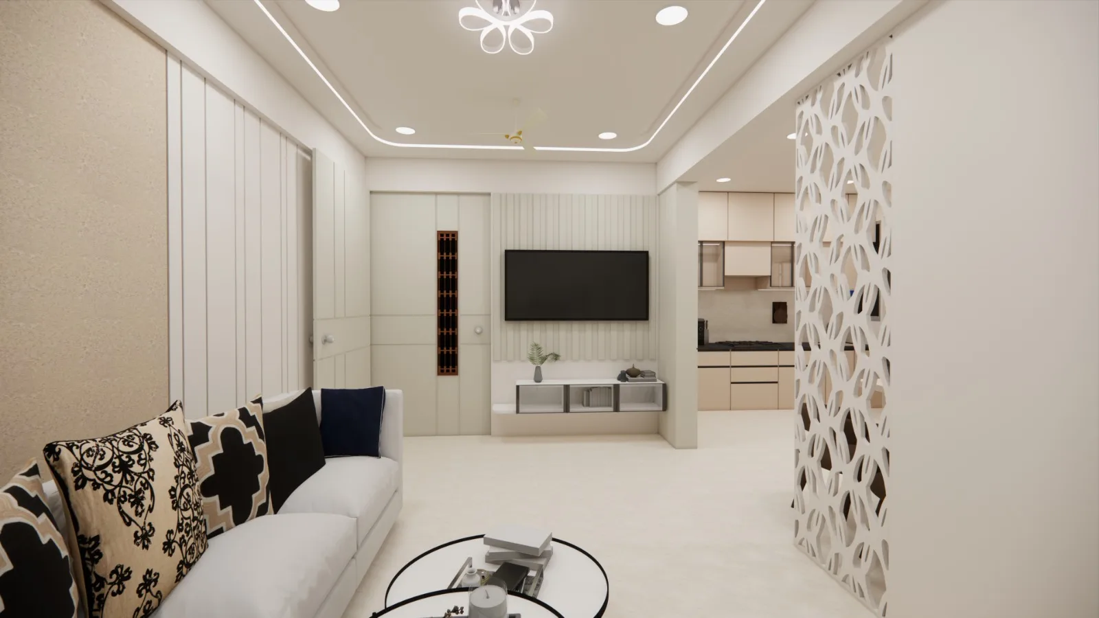 Aavartak Residential Interior - Warm Ambient Cove Lighting