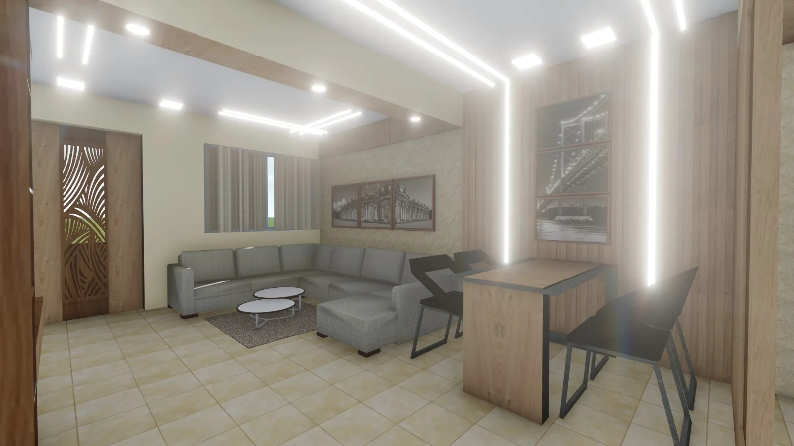 Aavartak Residential Interior - Minimalist Guest Bedroom Suite