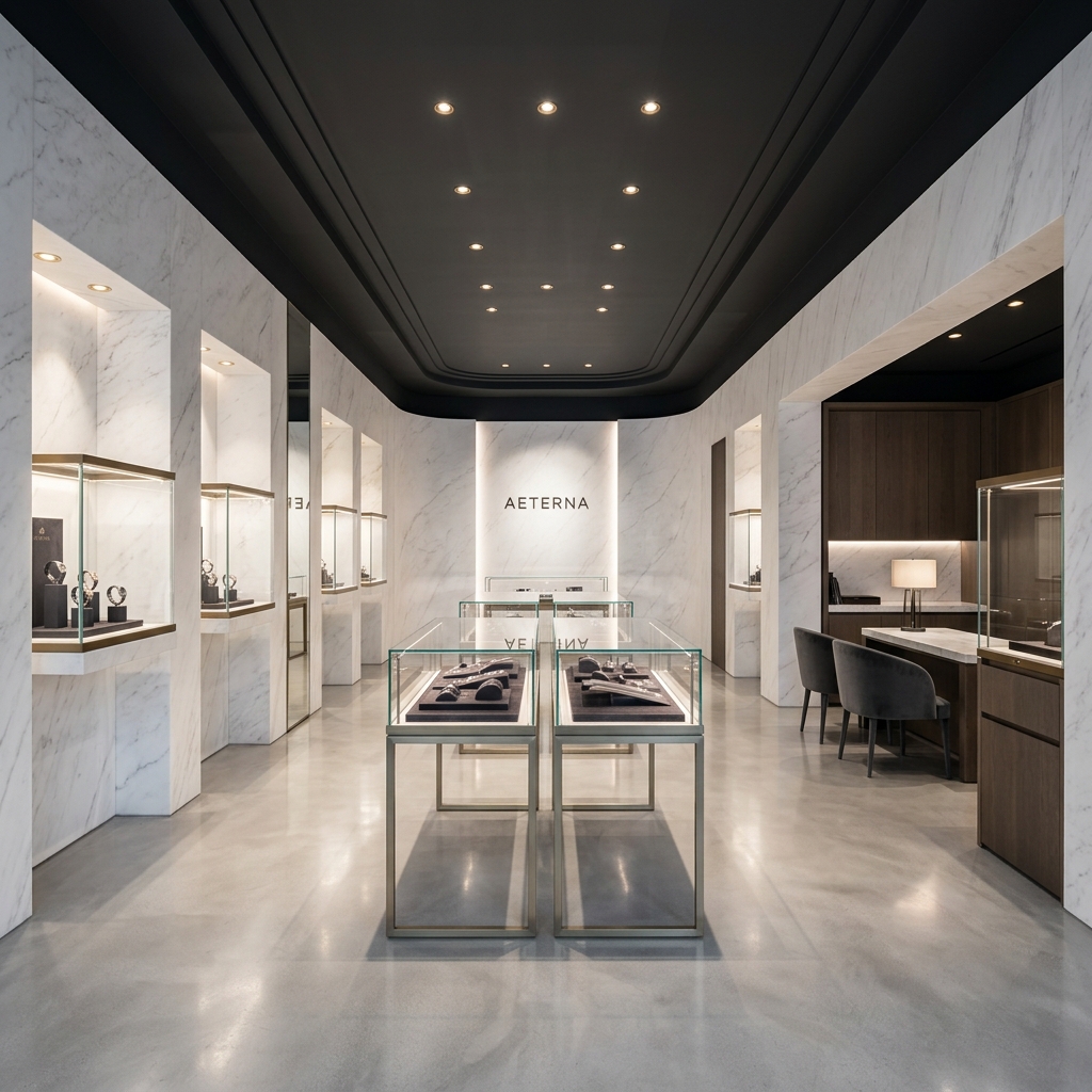 Aavartak Retail Interior Concept - Premium Jewellery Showroom